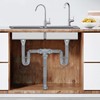 Cunsen Flexible Double sink drain kit for kitchen and Bathroom,