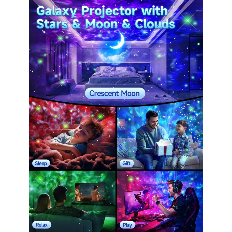 One Fire Galaxy Light Projector, 42 Colors Star Projector Galaxy