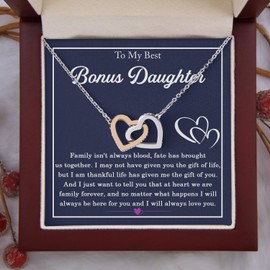 To My Beautiful Stepdaughter Necklace - Step & Bonus Daughter Gifts from Stepmom & Stepdad