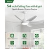 Sofucor 54 Inch Ceiling Fans with Lights-Outdoor White Ceiling Fan