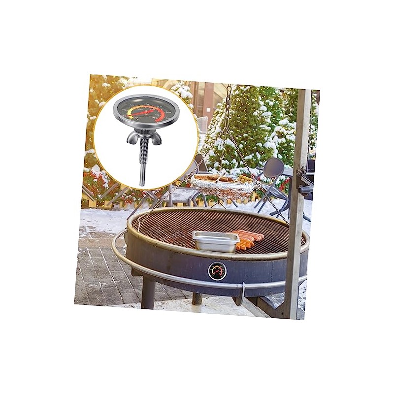 PRETYZOOM Termómetro de Horno para Barbacoa de Acero Inoxidable Medición