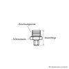 iOVEO 442KE01430 Compression Fitting G1/4 Inch with Stainless Steel Clamping