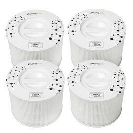 PuroAir 240 Replacement Filter - Genuine Puro Air 240 Filter Replacement - Official PuroAir Air Purifier HEPA Filter with CarbonTech Filters 99.9% of Pollen, Dust, Pet Dander, Smoke, Odors (4PK)