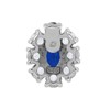 Silvershake Created Blue Sapphire White Gold Plated 925 Sterling Silver