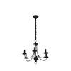 6-Light Black Farmhouse Chandelier,Industrial Modern Light Rustic Candle Style Hanging