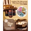 ROKR Wooden 3D Puzzle Building Kit, Real Optical Microscope with