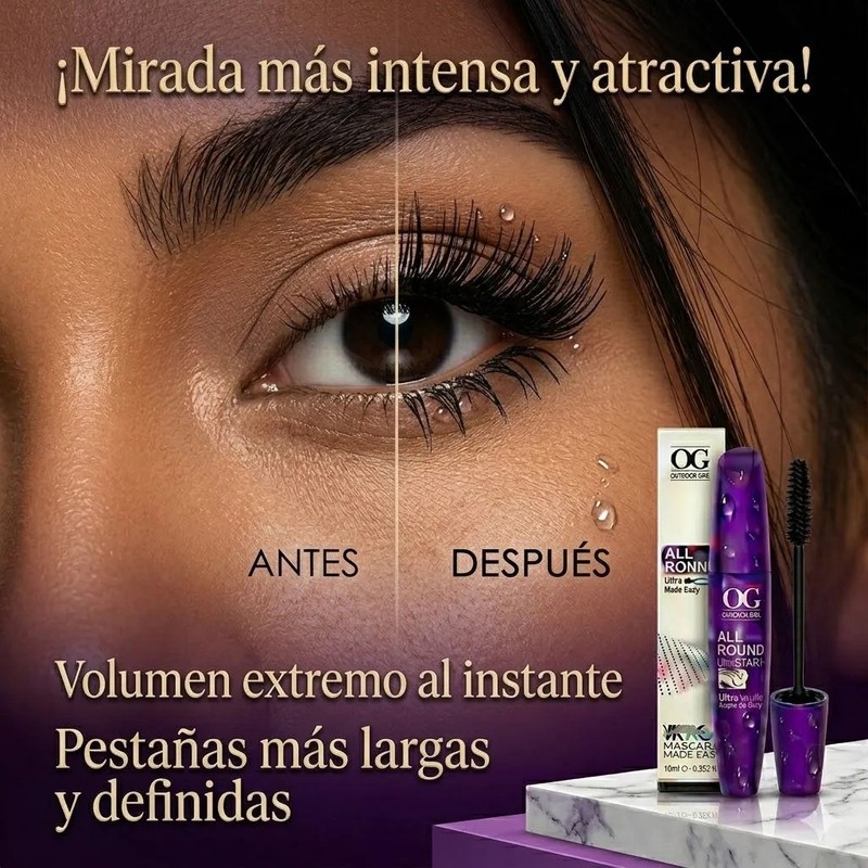 Rimel Waterproof Microfibras Color Negro Volumen