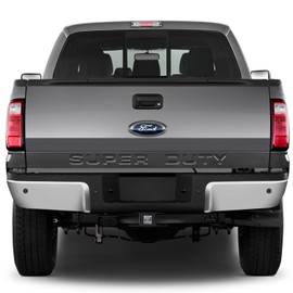 iPick Image, Compatible with - Ford Built-Ford-Tough UV Graphic Carbon Fiber Look Metal Face-Plate on ABS Plastic 2 Tow Hitch Cover