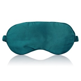 HXMJIED Sleep Eye Mask, Silk Sleep Mask, Blackish Green Eye Mask, 100% Silk Sleep Mask, Perfect Light Blockout Eye Mask, with Elastic Strap, for Night, Travel, Meditation