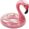 Inflatable Flamingo Swimming Ring, Glitter Pink Swimming Ring, Air Mattress,