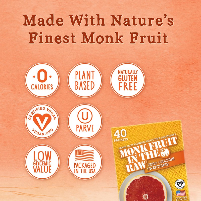 MONK FRUIT IN THE RAW, Natural Monk Fruit Sweetener, Sugar-Free,
