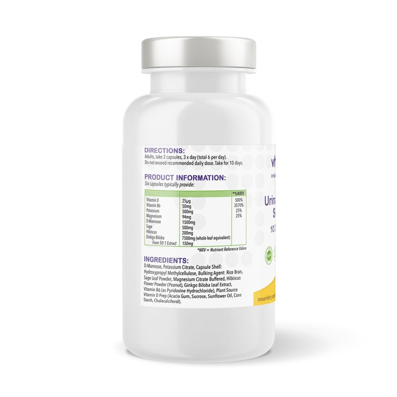 Urinary Active Capsules, 60 Count, 30 Day Supply, D-Mannose Blend