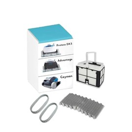 Viskeysta Premium Maintenance Kit Compatible with Dolphin Proteus DX3,Advantage,Cayman - Multi-Surface Roller Brush, Tire Belt & Filter Basket Set (Proteus DX3,Advantage,Cayman)