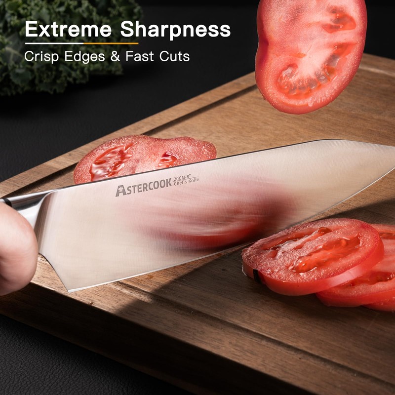 Astercook Chef Knife, 8 Inch Professional Kitchen Chef Knife, ABS