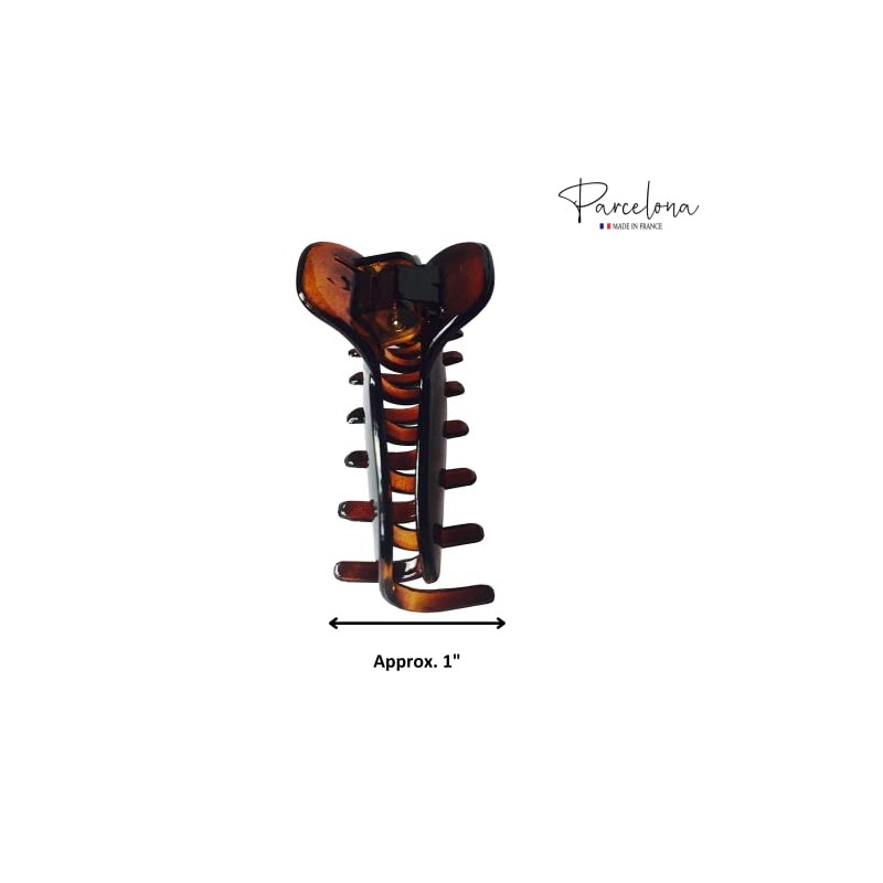 Parcelona French Boss Thin and Narrow Medium Tortoise Shell Covered