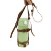 Tsnamay Brown Water Bottle Straps for Walking,Adjustable PU Leather Water