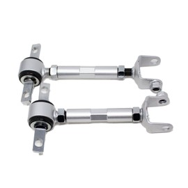 Rev9(AKK-015-SILVER_NoBolts) Rear Adjustable Camber Arms For Honda Civic 01-05 Coupe/Sedan, Silver
