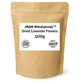 MQH Wholefoods™ French Dried Lavender Flowers/Buds Herbal Tea Decaf Choose From 50+ Varieties Single And Mixed Blends (100g Lavender Flowers)