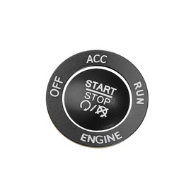 Hihaha Engine Start Stop Push Button Cover Trim Kit for Dodge Charger 2015-2021 for Dodge Durango 2016-2021 / Car/Aluminum Alloy / 1 Set Black