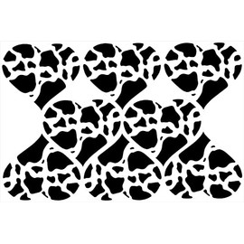 Cow Print Hearts Wall Decals Stickers Farmhouse Western Party Wall Decor (8.5 in Wide Hearts)