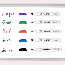 maxtek Dry Erase Markers Chisel Tip, 17 Count 5 Colors Whiteboard Markers, Low Odor Dry Erase Markers