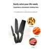 professional kitchen knife set with scissors - 3-piece black knives
