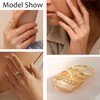 ZELORES 8Pcs 14K Gold Plated Rings for Women Stackable Thin