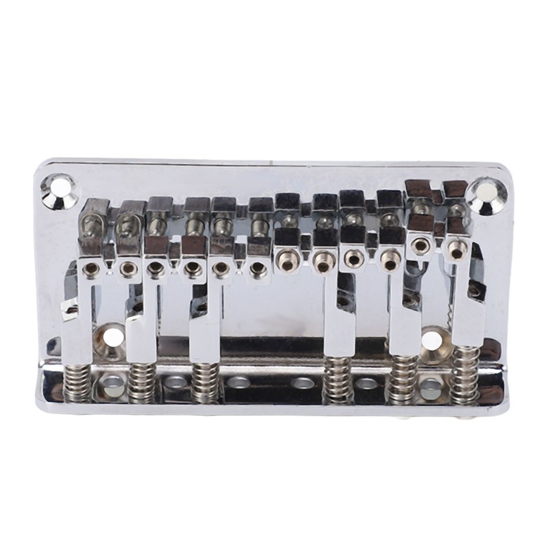 6 String Metal Bridge Replacement Adjustable Saddle Bridge Stringed Instrument