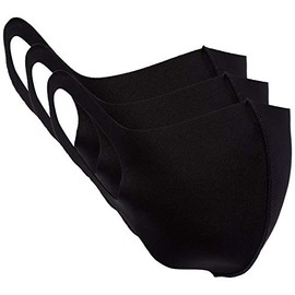 CROSSPLUS MASK PASTEL MASK 3D Design Mask, Washable and Reusable 3D Mask, UV Treatment, Antibacterial, Odor Resistant, Stretch, 3D Construction, Washable, Women's, Black