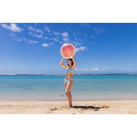 Igarashi BBC-60H Beach Ball, 23.6 inches (60 cm), Real Half Watermelon Ball, Inflatable Size: Approx. 19.7 inches (50 cm)