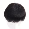 Medium Partial Wig Black Men's Crown Top Cover Human Hair Wig (WFLO8CB) / 중형 부분가발 블랙 남성 정수리 탑커버 인모 가발 (WFLO8CB)