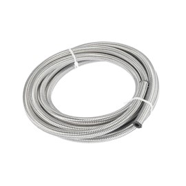 REPAIROCK 10 Ft 4AN Fuel Hose AN4 1/4" Universal Braided Stainless Steel CPE Oil Fuel Gas Line Hose Auto Replacement Parts