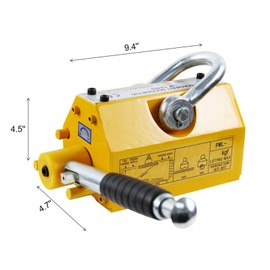 EBUY Lifting Magnet with Release 880LB/400KG Pulling Force Steel Lifting, Neodymium Permanent Magnet Powerful for Hoist, Shop, Crane, Block, Board