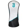 Majek Teal White and Black Golf Clubs Premium Head Covers