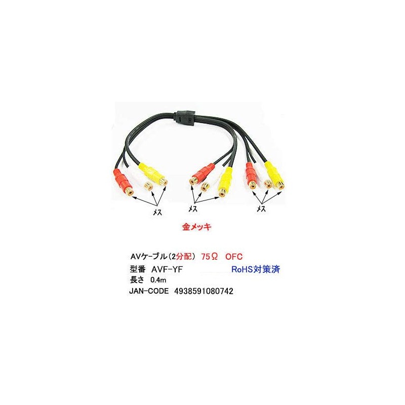 RCA to AV2 Distribution Cable (2 x Female to Female)