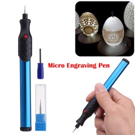 Engraving Pen, 12000 RPM Blue Electric Engraver Pen Engraving Tools Crave Tool for Jewelry Metal Wood Glass with Diamond Tip