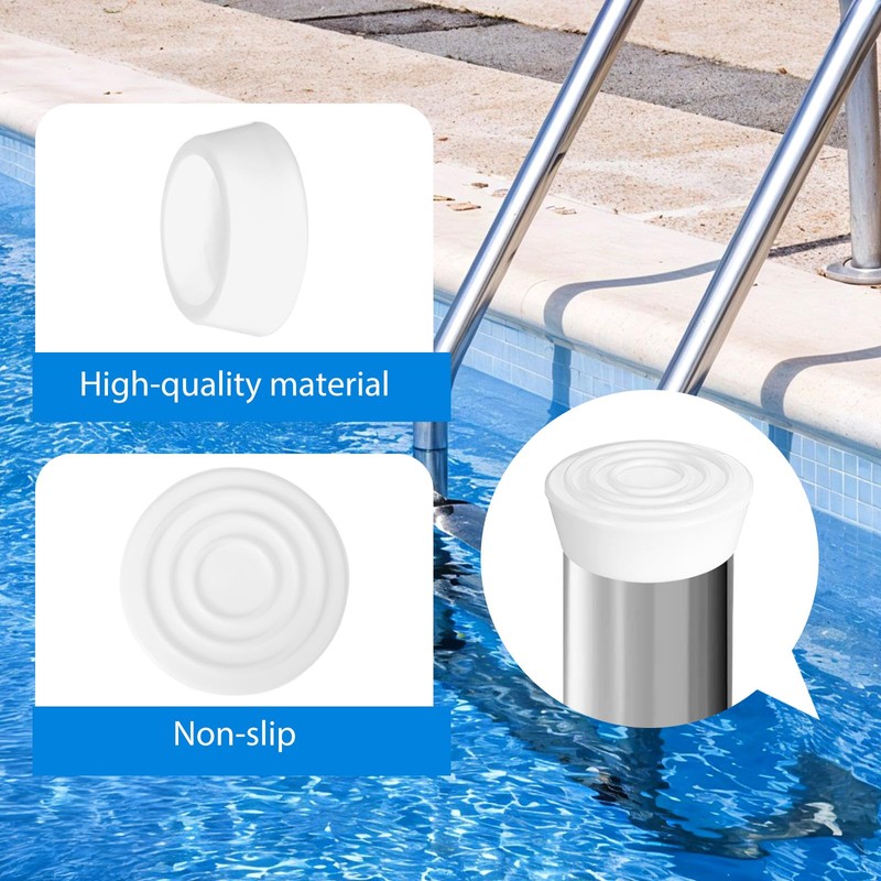 Pool Ladder Bumpers for Inground Pools - 2 Pack Rubber