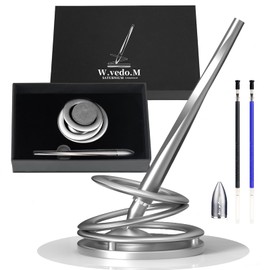 W.vedo.M Ballpoint pen STURNIUM 3.0 EDITION.Floating and Magnetic levitating pen for Desktop decoration.Luxury hoverpen gift for men and women (Multiple colors are available) (Starlight Silver)