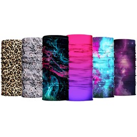 EVD-X Bandana 6 & 10 Pack - Pañuelo para la Cabeza sin Costuras, Hombres y Mujeres, Pasamontañas hombre, Bufanda, Cuellera, Bandana Deportiva, Balaclava, Protección UV, Deportes al Aire Libre