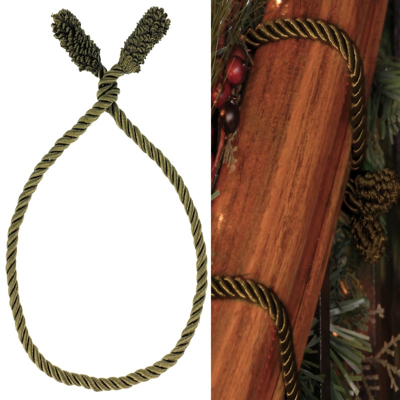 Haute Decor Decorative Twist Ties, 6 Pack, 16 inches (Olive