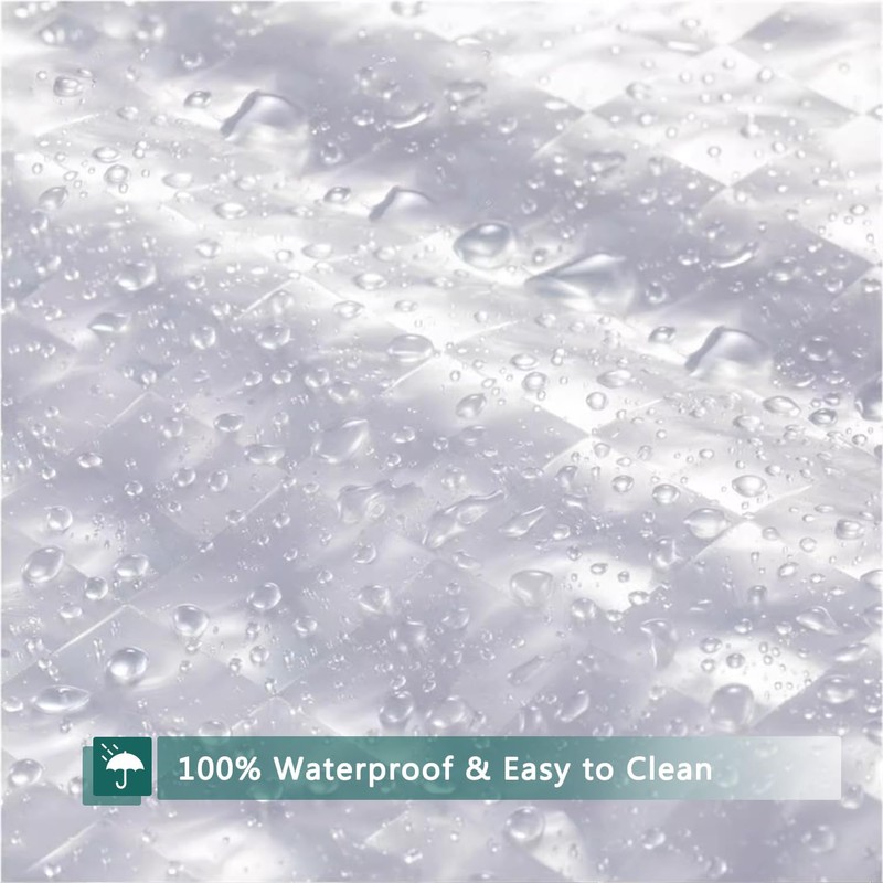 Clear Shower Curtain Liner, 100% Waterproof EVA 3D Shower Curtains