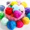 3.53oz Wool Roving Yarn, Wool Felting Supplies, Pure Wool, Chunky