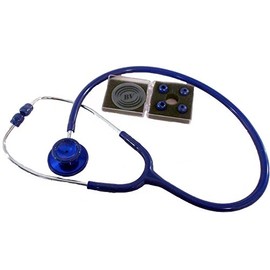 BV Medical Dual Head Stethoscope, Deluxe-Lite, Adult, Latex Free, Navy, 1 ea
