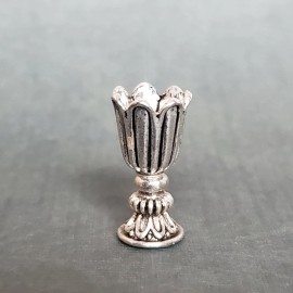 Valeska Originals & Exclusives Dollhouse Miniature Antiqued Silver Crocus Flower Vase 1:12 1:16 1:24 1:6 scale