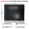Black Real Leather Wallets for Men - RFID Blocking, Men's