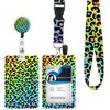 ID Badge Holder with Retractable Lanyard and Keychain, Badge Reel