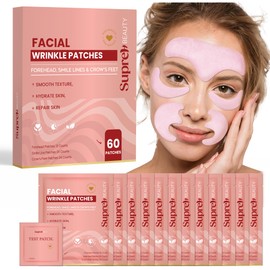 Forehead Wrinkle Patches For Anti-Wrinkle: Facial Wrinkle Patches for Forehead Under Eye and Smile Lines 3 in 1 Set - Overnight Mask with Peptide 12 Sets