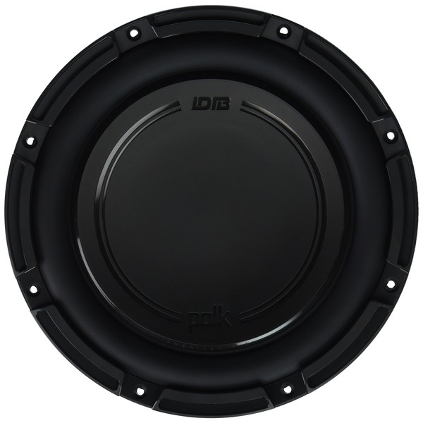 Polk Audio DB1042 SVC - DB+ Series 10" Shallow Subwoofer for Marine/Car Sound System, 30Hz-200Hz Frequency Response, Single 4-Ohm Voice Coils & Polypropylene Woofer Cone,Black