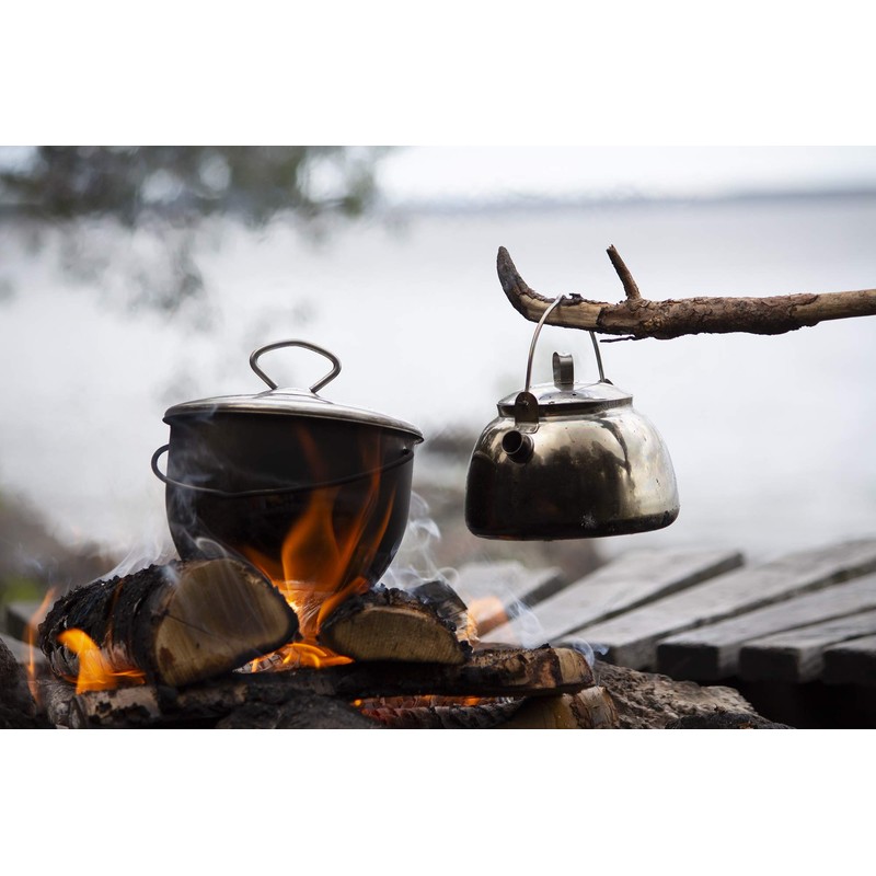 Muurikka Kettle made of stainless steel 0.8 L for barbecue,