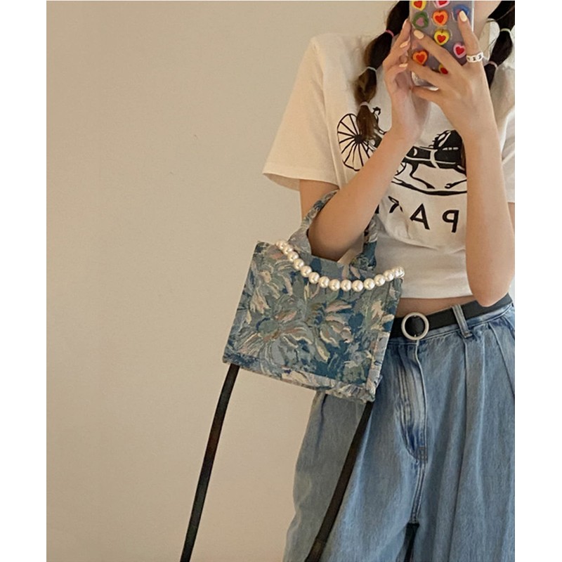Women's Tote Bag, Shoulder Bag, Total Pattern, Oriental Office, Commute,